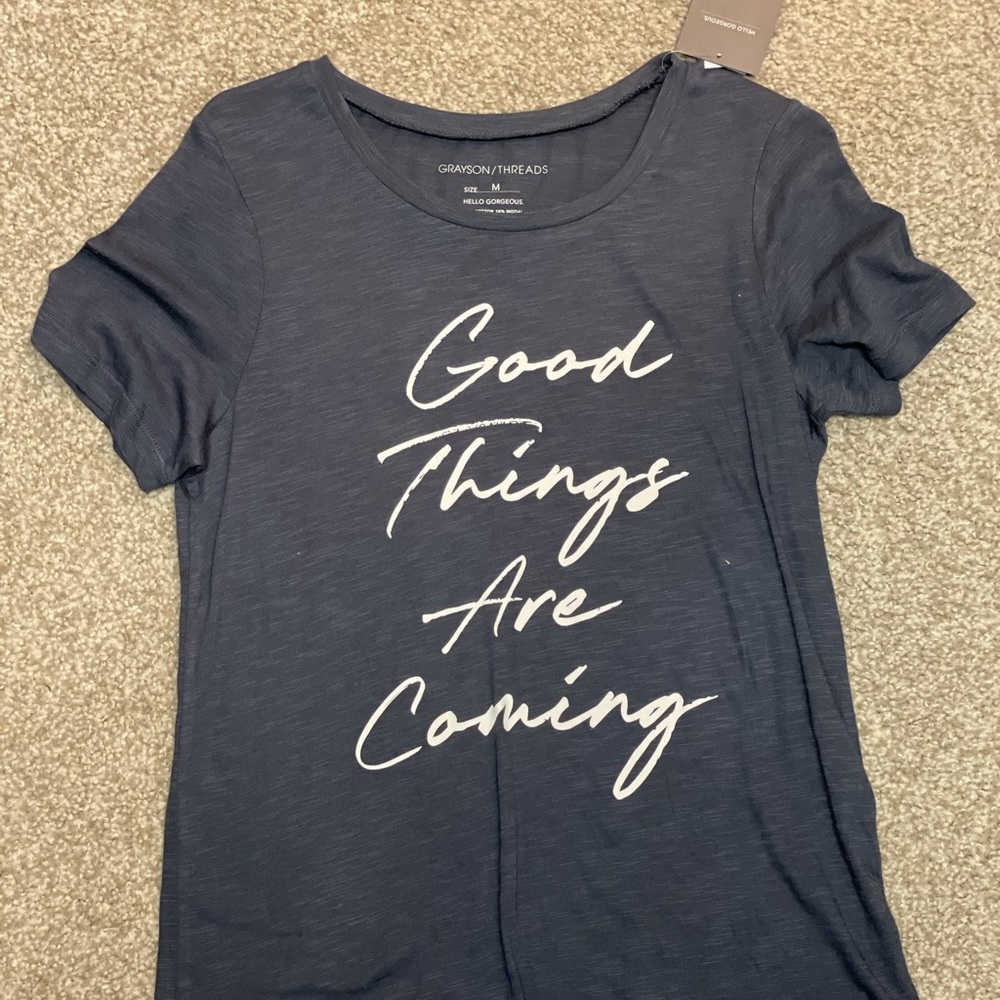 NWT Blue Graphic Tee